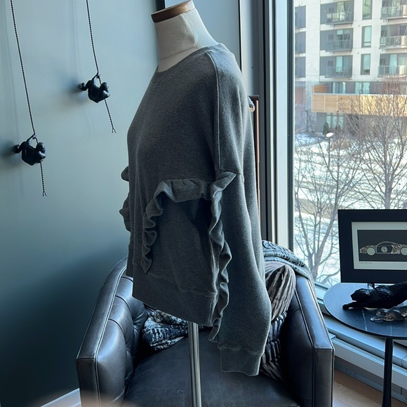 New Madewell Ruffle Sweatshirt Size Small - Picture 10 of 11